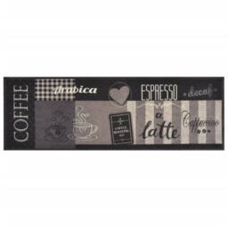 Berkfield Home Kitchen Rug Washable Coffee Black 60x180 cm Velvet