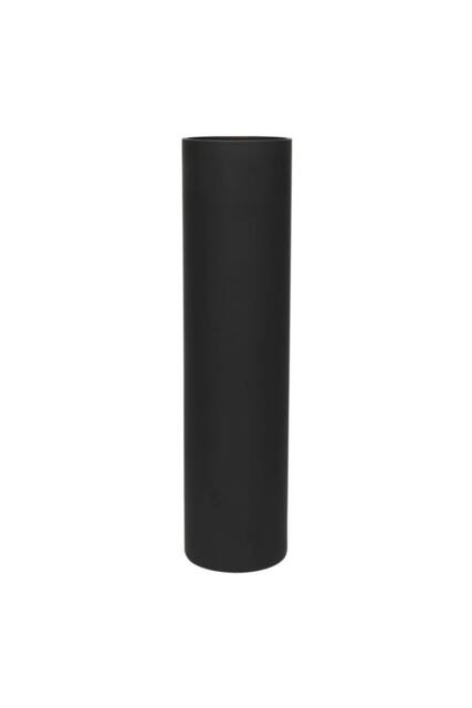 KDMD Matt Black Glass Cylinder Vase 40cm - image 1