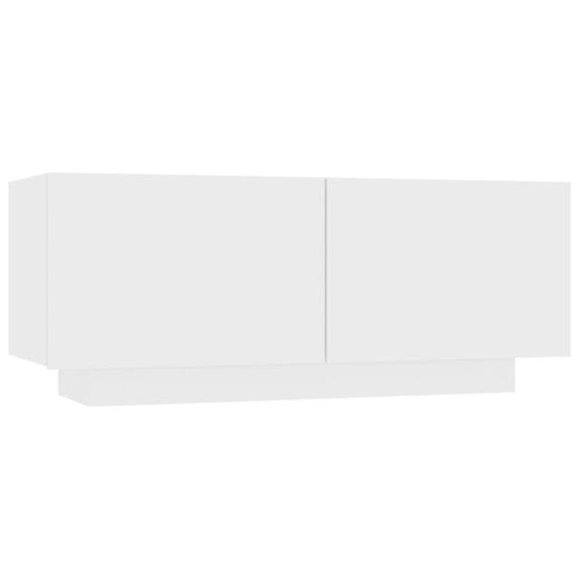 Berkfield Home Bedside Cabinet White 100x35x40 cm Engineered Wood - Size: 100 x 35 x 40 cm - image 1