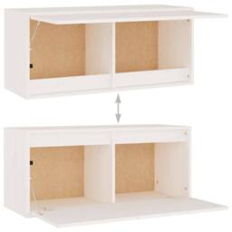 Berkfield Home TV Cabinets 4 pcs White Solid Wood Pine - thumbnail 6