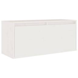 Berkfield Home TV Cabinets 4 pcs White Solid Wood Pine - thumbnail 5