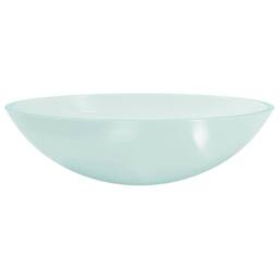 Berkfield Home Modern Basin Glass 50x37x14 cm Frosted in Aqua - Size: 50 x 37 x 14 cm