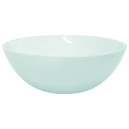 Berkfield Home Modern Basin Glass 50x37x14 cm Frosted in Aqua - Size: 50 x 37 x 14 cm - thumbnail 4