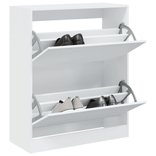 Berkfield Home Shoe Cabinet White 80x34x96.5 cm Engineered Wood - image 1