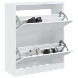 Berkfield Home Shoe Cabinet White 80x34x96.5 cm Engineered Wood - thumbnail 1