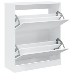 Berkfield Home Shoe Cabinet White 80x34x96.5 cm Engineered Wood - thumbnail 2