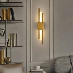 Goeco LED Indoor Wall Light, Gold Modern LED Wall Light for Bedroom, 3000K - thumbnail 6
