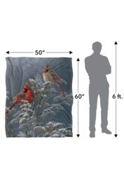 JQ Licensing Lz Winter Cardinals Silky Touch Super Soft Throw Blanket 152 X 127 cm in White - thumbnail 5