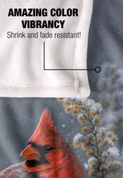 JQ Licensing Lz Winter Cardinals Silky Touch Super Soft Throw Blanket 152 X 127 cm in White - thumbnail 4