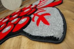 RugsX Happy Rug in Red - Size: 120 cm x 120 cm - thumbnail 3