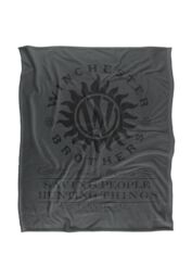 Warner Brothers Supernatural Winchester Silky Touch Super Soft Throw Blanket in White - thumbnail 1