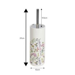 Showerdrape Meadow Wild Flowers Floral Toilet Brush in White - thumbnail 2