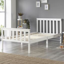 Aspire Atlantic Bed Frame with Bonnell Mattress, White Colour - Size: Small Double - thumbnail 3