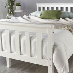 Aspire Atlantic Bed Frame with Bonnell Mattress, White Colour - Size: Small Double - thumbnail 2