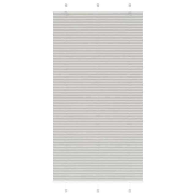 Berkfield Home Pleated Blind Light Grey 110x200 cm Fabric Width 109.4 cm Polyester - image 1