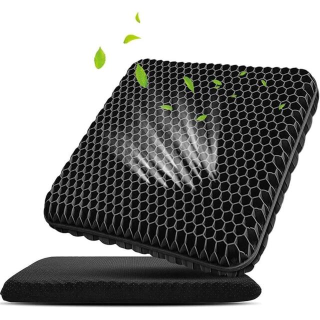 Nordara Gel Seat Cushion For Lower Back Pain Pressure Relief in Black - Size: 45 cm x 30 cm - image 1
