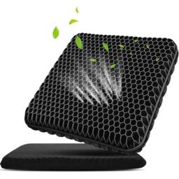 Nordara Gel Seat Cushion For Lower Back Pain Pressure Relief in Black - Size: 45 cm x 30 cm
