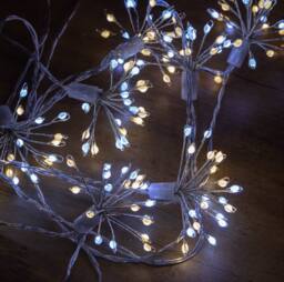 Samuel Alexander 4.5m Ultra Brights Starburst Multi-Action Christmas Lights with White & Warm White LEDs & Timer Function in Silver - thumbnail 2