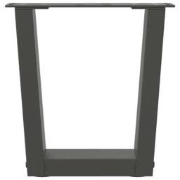 Berkfield Home Modern Dining Table Legs V-Shape 2 pcs Anthracite 30x(30-31.3) cm in Black - thumbnail 5