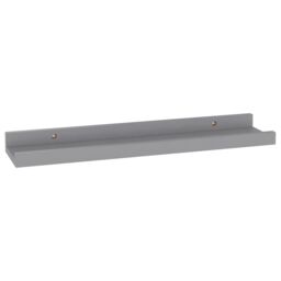 Berkfield Home Wall Shelves 4 pcs Grey 40x9x3 cm - Size: 40 x 9 x 3 cm - thumbnail 4
