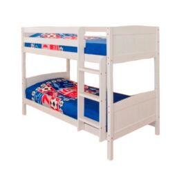 Comfy Living Ltd Kids Wooden Bunk Bed In Various Colours & Sizes in White - Size: Single - thumbnail 2