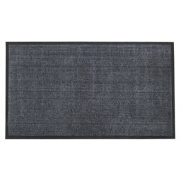 JVL Heavy Duty Barrier Door Mat, 80x140cm, Blue/Black in Navy - Size: 80 cm x 140 cm - thumbnail 1