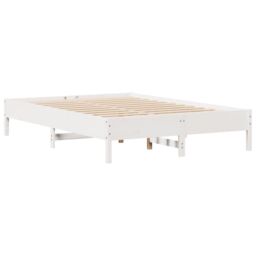 Berkfield Home Bed Frame without Mattress White 120x190 cm Small Double Solid Wood Pine - thumbnail 5