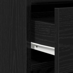 Berkfield Home 2 Piece Dressing Table Set with LED Black Engineered Wood - thumbnail 9