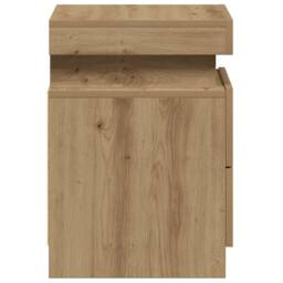 Berkfield Home Stylish Bedside Cabinets with LED 2 pcs Artisian Oak 35x39x55 cm Wood in Brown - Size: 35 x 39 x 55 cm - thumbnail 9