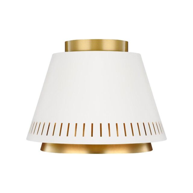 Netlighting Carter 1 Light Flush Ceiling Light Matt White E27