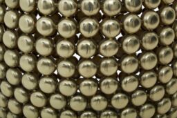 Orsina Gold Finish Beaded Barrel Stool, Handmade Iron Accent Stool With Interconnected Bead Design - thumbnail 3