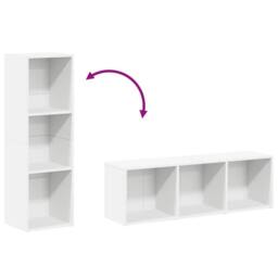 Berkfield Home Classic Book Cabinet/TV Cabinet White 36x30x114 cm Engineered Wood - Size: 36 x 30 x 114 cm - thumbnail 7