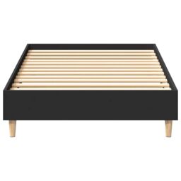 Berkfield Home Bed Frame No Mattress Black 90x190 cm Single Engineered Wood - thumbnail 5