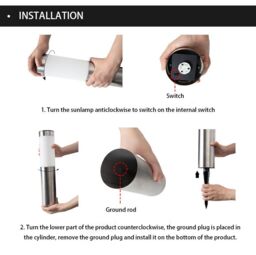 Leaper Black Upgrade Warm Light Stainless Steel Ground Plug Lawn Light - 8 Styles in Silver - thumbnail 7