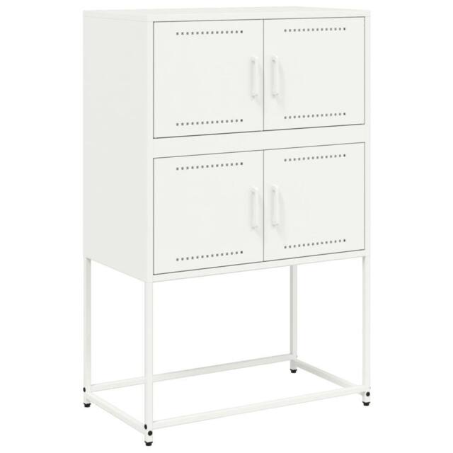 Berkfield Home Sideboard White 68.5x38.5x107 cm Steel - image 1