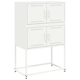 Berkfield Home Sideboard White 68.5x38.5x107 cm Steel - thumbnail 1