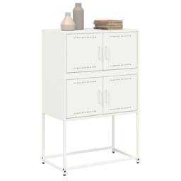 Berkfield Home Sideboard White 68.5x38.5x107 cm Steel - thumbnail 4