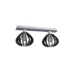 Netlighting Nicoleta Twin Ceiling Spotlight Grey 52cm 2x E27