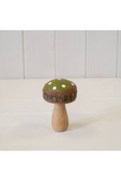 KDMD Green Wooden Toadstool - thumbnail 1