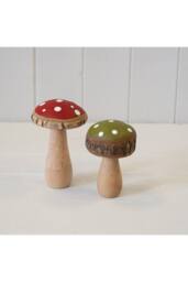 KDMD Green Wooden Toadstool - thumbnail 2