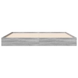 Berkfield Home Bed Frame without Mattress Grey Sonoma 160x200 cm Engineered Wood - thumbnail 4