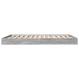 Berkfield Home Bed Frame without Mattress Grey Sonoma 160x200 cm Engineered Wood - thumbnail 5