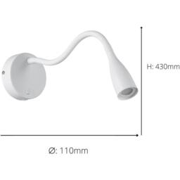 Loops Stylish Modern White LED Table Lamp for Indoor Home Décor - thumbnail 4