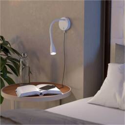 Loops Stylish Modern White LED Table Lamp for Indoor Home Décor - thumbnail 3