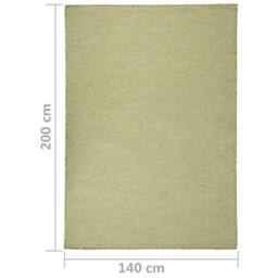 Berkfield Home Outdoor Flatweave Rug 140x200 cm Green - Size: 100 cm diameter - thumbnail 6