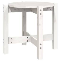 Berkfield Home Coffee Table White Ã˜ 52.5x45 cm Solid Wood Pine - thumbnail 1