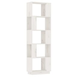 Berkfield Home Book Cabinet/Room Divider White 51x25x163.5 cm Solid Wood Pine - thumbnail 2