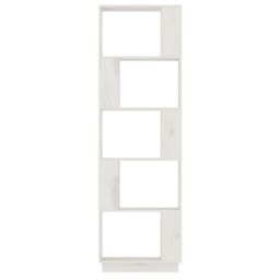 Berkfield Home Book Cabinet/Room Divider White 51x25x163.5 cm Solid Wood Pine - thumbnail 5