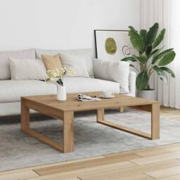 Berkfield Home Coffee Table Artisan Oak 100x100x35 cm Engineered Wood in Brown - Size: 100 x 100 x 35 cm - thumbnail 3