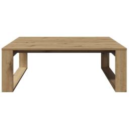 Berkfield Home Coffee Table Artisan Oak 100x100x35 cm Engineered Wood in Brown - Size: 100 x 100 x 35 cm - thumbnail 4